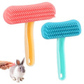 2Pcs Rabbit Brush, Silicone Rabbit Grooming Brush Small Pets Brushes | for Kittens Puppy Rabbits Guinea Pigs, Shedding Bath & Massage Comb