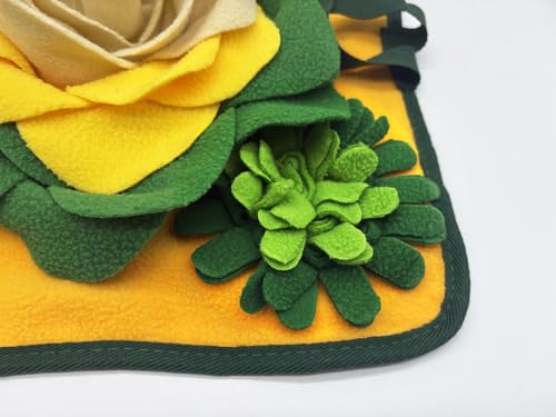 Rabbit Foraging Mat，Bunny Snuffle Mat for Hamsters Puzzle Toys Ferrets Interactive Feeding Mat for Guinea Pigs Hedgehog Chinchillas Small Animals Stress Relief (Yellow Green) - color: Yellow Green