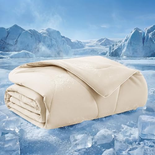 Bedsure ArcticMax™ Q-MAX>0.5 Premium Cooling Blanket for Medium Dogs，30x40 | Breathable Summer Washable Throw, Dog Blanket Cooling Mat Pad, Soft Durable Cold Self Cooling Pet Mat for Hot Weather，Cream - color: Gentle Cream, size: M(30x40")