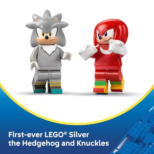 LEGO Sonic the Hedgehog Silver’s Car vs. Knuckles’ Monster Truck Building Toy for Boys & Girls - Racing Playset W/Silver & Knuckles Minifigures for Kids, Ages 8+ - Gift Idea for Birthdays - 77118