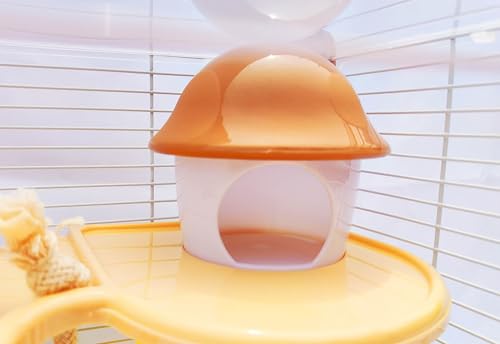 PETZHUBO Hamster Cage Small Animal Cage 3 Layers Transparent Cage Size：10.6"(W) X8.1(L) X18.3 (H) Suitable for Hamsters up to 3.5 inch in Length(Please Note This is Mini cage that for Mini Hamster)