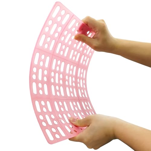 6 Pack Pet Cage Mats 13.3"x9.8" Plastic Leak-Proof Floor Pads with Buckle (Blue/Pink/White) for Rabbits, Guinea Pigs Small Animals