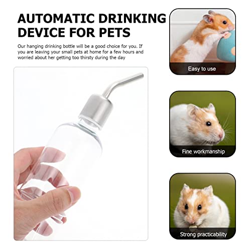 POPETPOP Hamster Water Bottle - Guinea Pig & Bunny No Drip Hanging Water Feeder for Small Animals