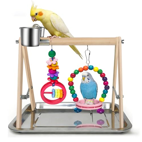 Open Parrot Stand, Parrot Play Perch, DIY Creative Mobile Climbing Frame, Multi-Functional Playpen, Pet Bird Supplies