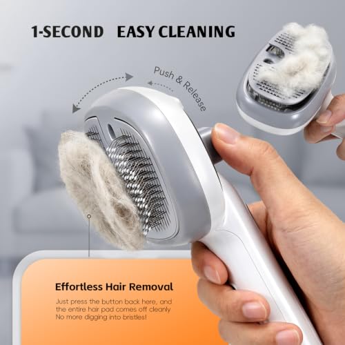 4 In 1 Cat Steam Brush for Grooming, Shedding, Massage, Bathing,Anti-Static | Anti-Static & Reduce Flying Fur.Suitable for All Long-haired and Short-haired Pets