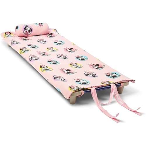 Minnie Mouse Sleeping Bag Set - Bundle with Soft Disney Slumber Bag with Pillow Plus Stickers, More for Kids, Girls | Minnie Sleeping Bag 27" x 55"