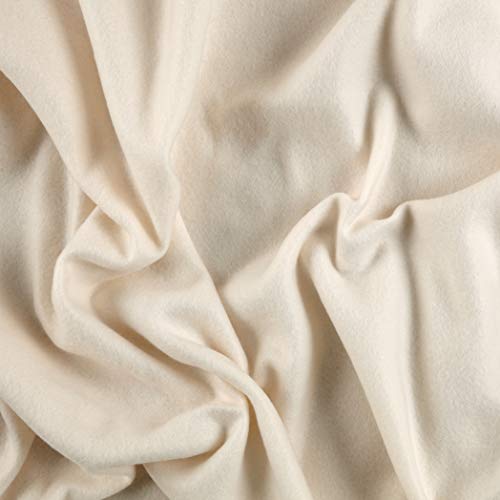 Polar Fleece Solid Ivory, Fabric by the Yard - color: Ivory