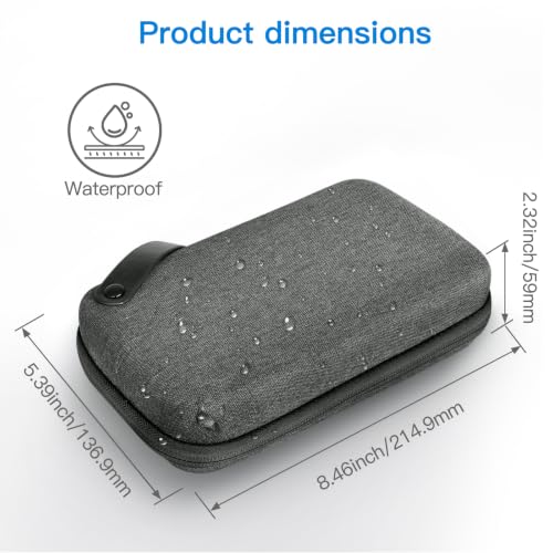 JETech Travel Accessories Organizer Case, Portable Electronic Pouch Gadget Bag for MacBook Power Adapter Chargers, Cables, Power Bank, Mouse, Stylus Pen, Earphone, SD Card, USB Flash Drive