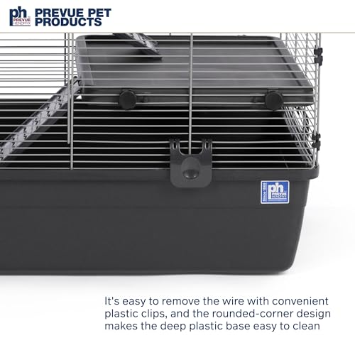 Prevue Pet Products Universal Small Animal Home - Spacious & Portable Indoor Habitat with Dual Doors, Ramps & Platforms for Hamsters, Gerbils, Mice, Rats, Chinchillas, Ferrets, & Small Pets - Gray - color: Gray, size: 32.5"L x 19.0"W x 23.0"H