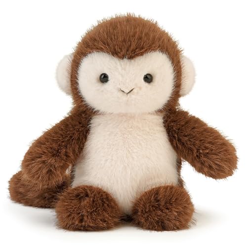 Cute Monkey Stuffed Animal Plushie Soft Plush Gift for Kids 6” | Palm-Sized Monkey Plush Toy, Desk Decor, Birthday Christmas Valentine’s Day Gift for Girls Boys Girlfriend Boyfriend - color: Monkey