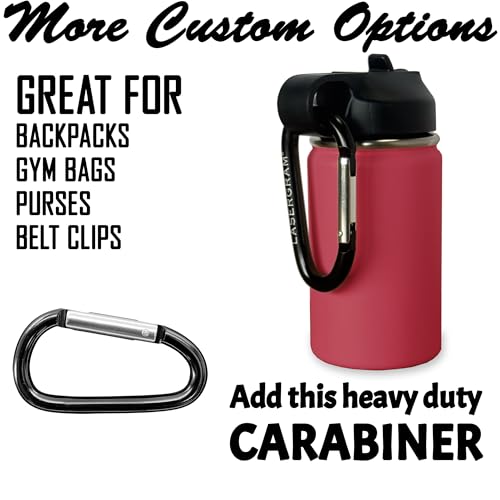 LaserGram Personalized 12oz Water Bottle, Snail (Maroon) | Engraved Gift, Vacuum Insulated Stainless Steel, Flip-Top Straw Lid, Laser Engraved With Your Name - color: Maroon, size: 12 Ounces