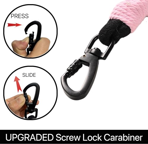 4FT Heavy Duty Braided Rope Dog Leash, Soft Cotton Design with Locking Clip for Medium & Large Dogs – Ideal for Walking & Training (Little Dog) - color: Little Elk