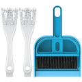 Pawfly 3 Pcs Bird Cage Cleaner Brush with Shovel, 2-in-1 Bird Cage Cleaning Brush Set, Bird Poop Remover for Perches, Kennels & Small Animal Cages, Bird Cage Accessories, Bird Droppings Removal Brush - color: Blue