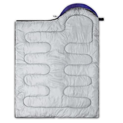 HOSIMA Dear Hunting Pattern Cold Weather Sleeping Bags for Kids Adults. | Black Light Weight Waterproof Sleeping Bags for Outdoors Hiking - color: Purple-black