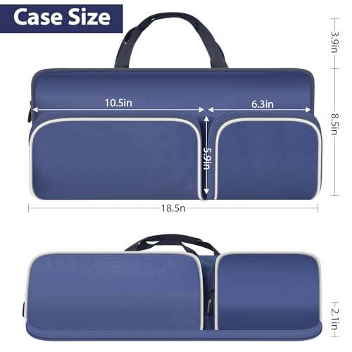 Keyboard Carrying Case for Logitech MK270 MK345 MK335 MK955 | For Office Users, Commuters, and Travelers; Organizer with Mouse and USB Receiver Pocket, Case Only - Blue - color: blue