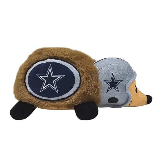 NFL Dallas Cowboys Plush Hedgehog Toy for Dogs & Cats, Cool Soft Pet Toy for Fun and Interactive Play, Dog Chew Toy with Squeaker, Licensed Hot Pet Toy - color: Dallas Cowboys