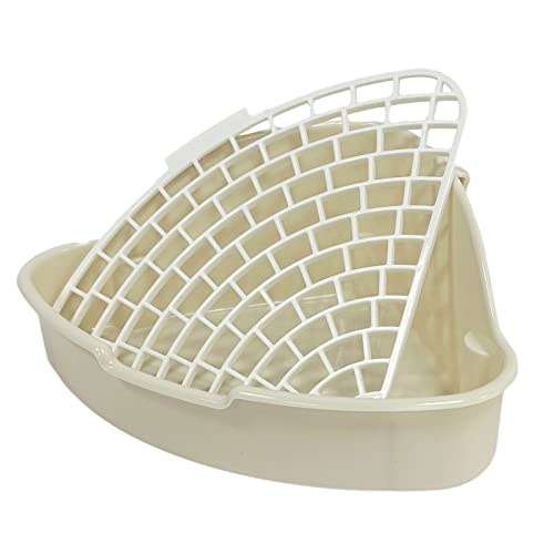 Small Animal Corner Litter Box, Cage Potty Trainer for Hamster, Rabbit, Guinea Pig, Ferret, Gerbil, Chinchilla (1)