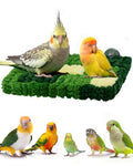 Warm Coral Fleece Bird Perch, Soft & Gentle for Sensitive Feet | Hanging Flat Resting Platform with Sturdy Frame, Secure Foot Grip, Spacious Perch for 1-2 Birds, Budgies & Cockatiels - size: 1Pcs