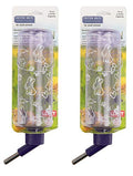 Lixit Standard Cage Water Bottles for Rabbits, Ferrets, Guinea Pigs, Hamsters, Rats, Mice and Other Small Animal's (16 Ounce, Clear Pack of 2) - color: Clear Pack of 2, size: 16 Ounce