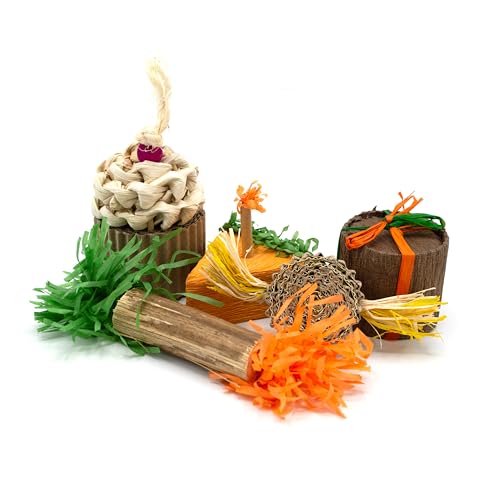 Oxbow Birthday Party Pack, Rabbit & Guinea Pig Toys, Bunny Enrichment Toys | Rabbit Chew Toys, Guinea Pig Enrichment, Guinea Pig Chew Toys, Rabbit Enrichment, Natural Materials, Small Pet Accessories - style: Birthday Pack