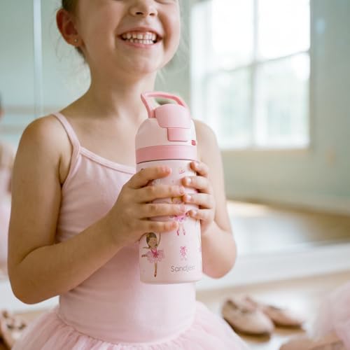 Ballet Kids Insulated Stainless Steel Water Bottle 16 Oz, Travel Tumbler for School, Sports for Girls, Birthday, Back To School - color: Ballet