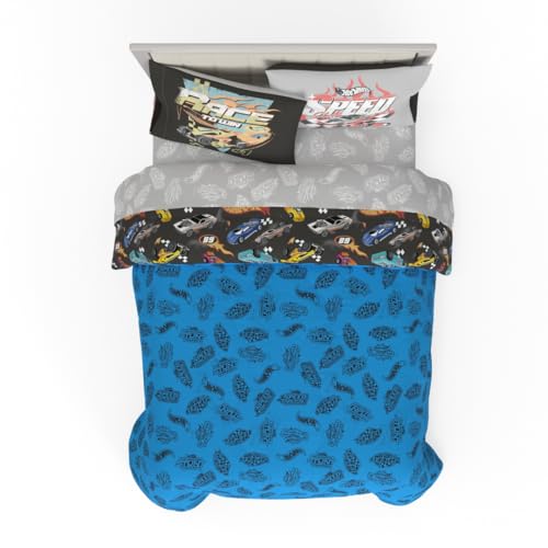Hot Wheels Kids Bedding Super Soft Comforter and Sheet Set with Sham, 7 Piece Full Size, (Officially Licensed Product) By Franco - color: Hot Wheels, size: Full