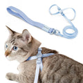 Cat Harness and Leash 2-in-1, Escape Proof Anti-Choking Harness Adjustable Lightweight Leash One-Piece Non-Detachable for Kitten Cats Outoor Walking Training, US IDA Bronze Award (Sky Blue) - color: Sierra Blue