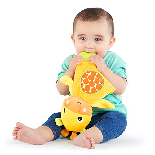 Bright Starts Snuggle & Teethe BPA-Free Crinkle Teething Plush Baby Toy - Giraffe - color: Yellow, size: 1 Count (Pack of 1)