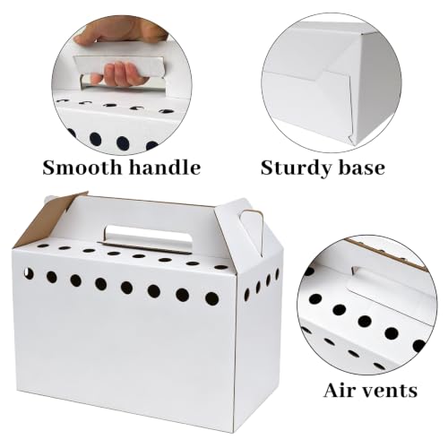 12-Pack Cardboard Pet Cages, 11x8x6 inches, Suitable for Small Animals, Hamsters, Gerbils, Birds, and Reptiles; Disposable Small Animal Cardboard Pet Cages