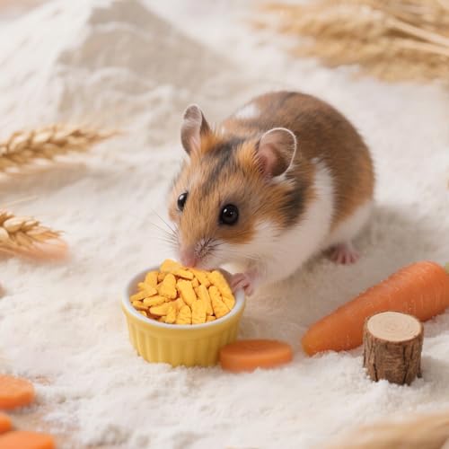 Abizoo Hamster & Gerbil Treats, Crispy Baked Hamster Cookies | Chew Treats for Small Animals, Crunchy Texture for Chewing, Supports Digestion & Dental Health, Made with Carrot & Yeast