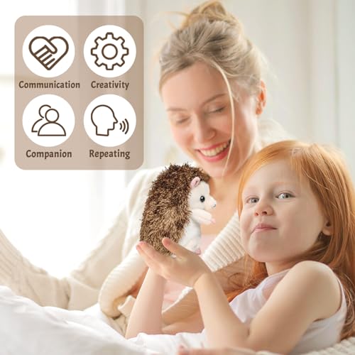 YH YUHUNG Easter Basket Stuffers Talking Hedgehog Repeats What You Say with Clear Voice Talking Toy Animated Repeating Toddler Toys for Ages 3 4 5 6 Kids and Boys Birthday Gift