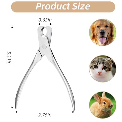 JIEYAO Stainless Steel Dog Nail Clippers, Heavy Duty Pet Nail Trimmer Full Metal Professional for All Large Medium Small Dogs Cats with Thick Toenail