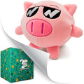 Dog Toy for Aggressive Chewers, Tough Squeaky Chew Ball, Large Breeds Gift | Super Strong, Durable Soft Plush Pig, No Stuffing Inside; Interactive for Puppies, Medium & Big Pets in a Birthday Gift Box - color: Pink