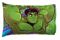 Jay Franco Marvel Hulk Super Soft Kids Pillowcase for Kids, Reversible | Double-Sided Superhero, Microfiber Kids Bedding, Standard Size 20x30, Machine Washable, Kids Gift (Official Marvel Product) - color: Green - Hulk