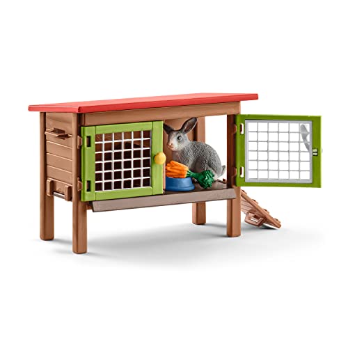 schleich Farm World - 17PC Rabbit Hutch Playset with Animal Figures - Realistic Rabbit Play Set with Mother and Baby Bunny Figurines for Girls, Boys - Imaginative Play Animal Toys for Kids 3+ | 42420 | Farm Animal Figurine, Realistic Animal Toys, Barn Toy