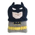 NoJo Warner Brothers Batman The Caped Crusader Navy, Gray and Yellow Batman Character Shaped Blanket - color: Batman the Caped Crusader
