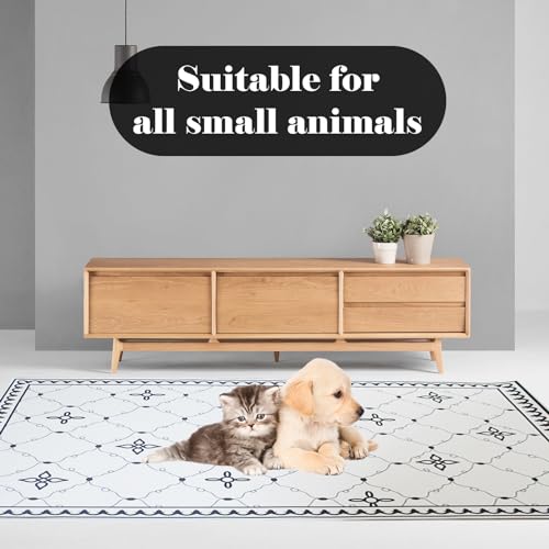 kathson Extra Large Rabbit Cage Liner,78.7×39.4in Reusable Guinea Pigs Rug Anti-Slip Dog Playpen Mat Washable Bunny Floor Mat for Hamster Cats Dog Guinea Pig Chinchillas Ferret - size: 78.7" x 39.4"