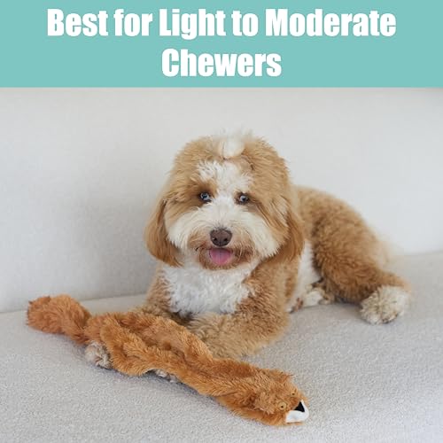 SPOT Skinneeez Squirrel 23-Inch Stuffing-Free Plush Dog Toy – Realistic Design with 2 Squeakers – Durable, Soft Polyester for Medium & Large Dogs – Tug, Fetch & Shake Play – for Moderate Chewers - style: Squirrel