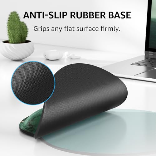 KTRIO Keyboard Wrist Rest & Mouse Pad with Wrist Rest, Green Leaves | Memory Foam Wrist Support, Ergonomic Design, Non-Slip Base, Office and Home Use - color: Green Leaves