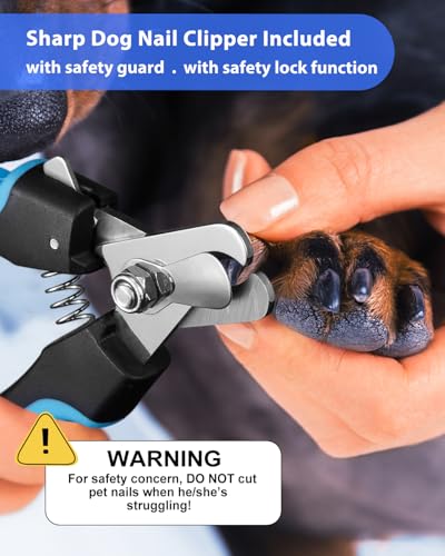 Dog Nail Grinder, Dog Nail Trimmers and Clippers Kit, Super Quiet, Rechargeable, for Small Large Dogs Cats Toenail Claw Grooming,3 Speeds - color: Creamy Pink