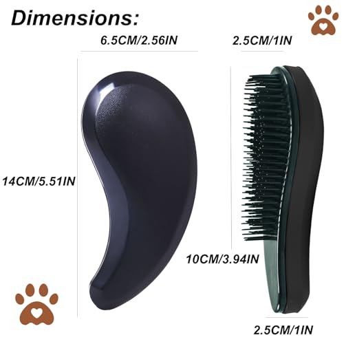 Puppy Brush, Soft Dog Brush for Grooming, Puppy Hair Remover Brush Comb, Grooming Tool for Poodles, Teddy, Yorkies, Maltese, Shih Tzu, Chihuahua, Black - color: Black