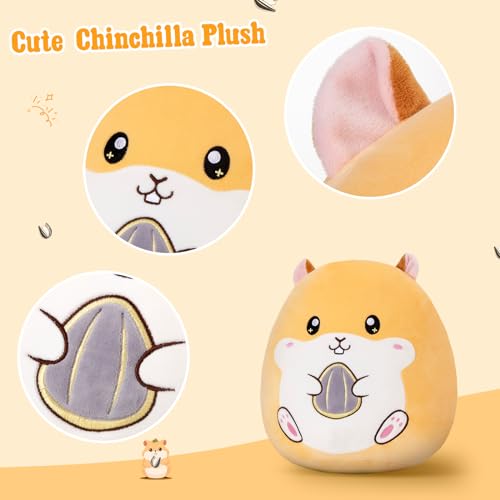 12" Hamster Plush Pillow Stuffed Animal Cute Hamster Plush Toy, Super Soft Cartoon Hugging Toy Gifts for Bedding, Kids Sleeping Kawaii Pillow - color: Hamster