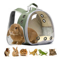 Bunny Carrier, Guinea Pig Carrier,Small Animal Carrier Backpack for Rabbit,Bearded Dragon, Lizard,Hamster,Kitten. Breathable Pet Travel Cage Bag (Army Green) - color: Army Green