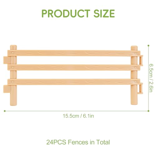 24PCS Farm Animal Toys Corral Fence for Kids Age 3-5 5-7 4-8 Years Olds Boys Girls, Educational Farm Animal Cake Toppers for Toddlers 3 4 5 6 7 8 9 10 - style: Yellow 24PCS