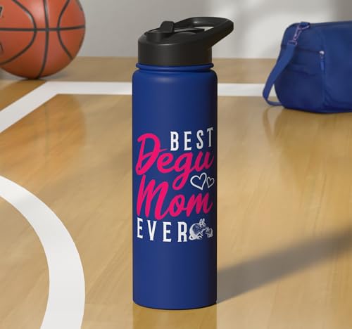 Best Degu Mom Ever Rodents Stainless Steel Insulated Water Bottle - color: Royal Blue