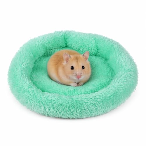 Small Hamster Beds with Plush, 5.51Inch Warm Guinea Pig Beds | Tiny Pet Hideout for Small Dwarf Rabbits Hedgehog Squirrel Ferret