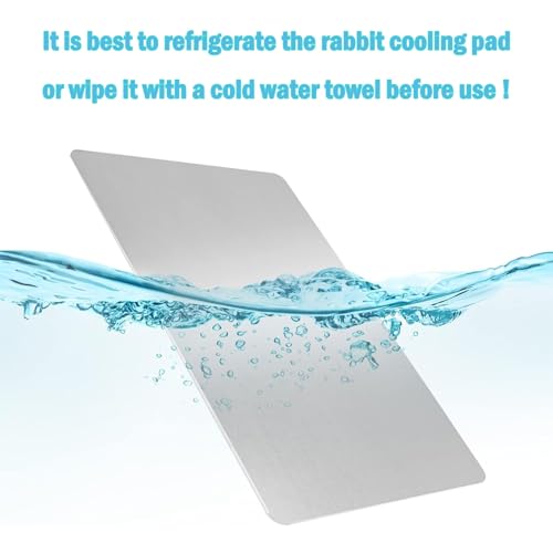 KABASI Rabbit Cooling Pad, Hamster Cool Plate Ice Bed, Pet Cool Mat, 12x8IN | for Bunny Puppy Kitten Guinea Pig Cat & Other Small Pets Stay Cool, Bite Resistance Aluminium Alloy Cool Pads