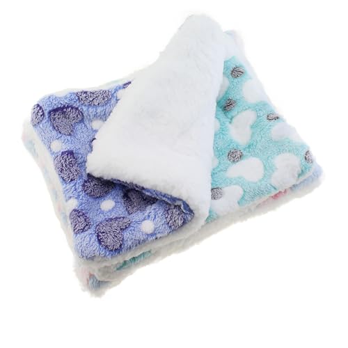 3PCS 24x29cm Guinea Pig Hamster Double Sided Fleece Lined Warm Bed Small Animal Soft Pad Suitable for Pets Weighing No More Than 2.5 Pounds
