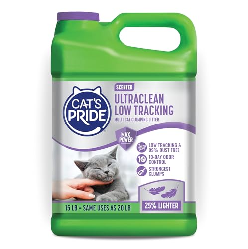 Cat's Pride UltraClean Low Tracking Powerful Clumping Litter Scented 15lb - size: 15 Pound, style: Scented Low Tracking