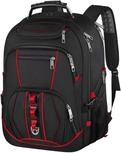 Travel Laptop Backpack,Extra Large 18.4 inch Gaming Laptop Backpacks,Big Capacity TSA Friendly RFID Anti Theft Pocket College unisex Heavy Duty Computer bag - color: Red